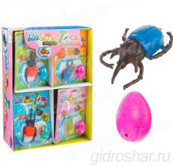 Растущие игрушки "Жук", в наборе яйцо: 2 × 3 см с динозавром